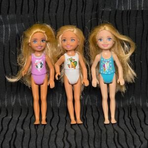 Barbie Chelsea Doll Lot – 3 Mattel Chelsea Dolls (2015) Small 4" Kelly Size